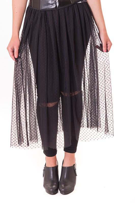 Susana Escribano Falda De Tul. Tul Bordado Topitos