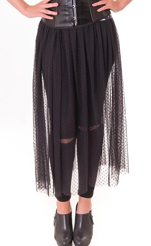 Susana Escribano Falda De Tul. Tul Bordado Topitos