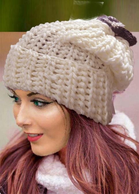 susana escribano Gorro de lana gorda para mujer