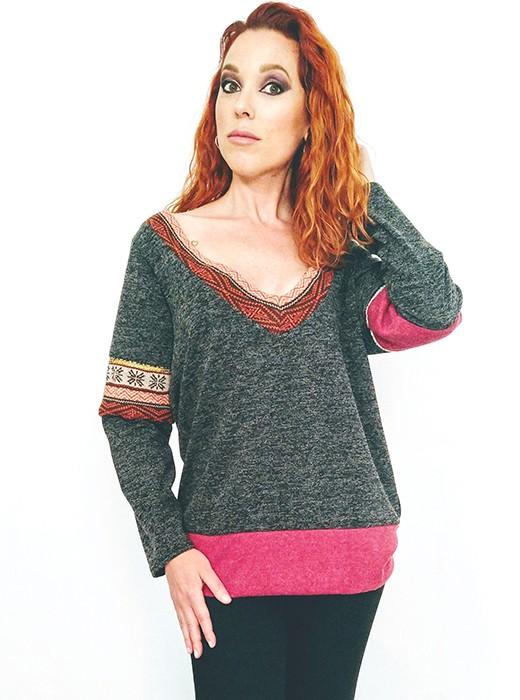 Susana Escribano Jersey De Punto Cuello Pico