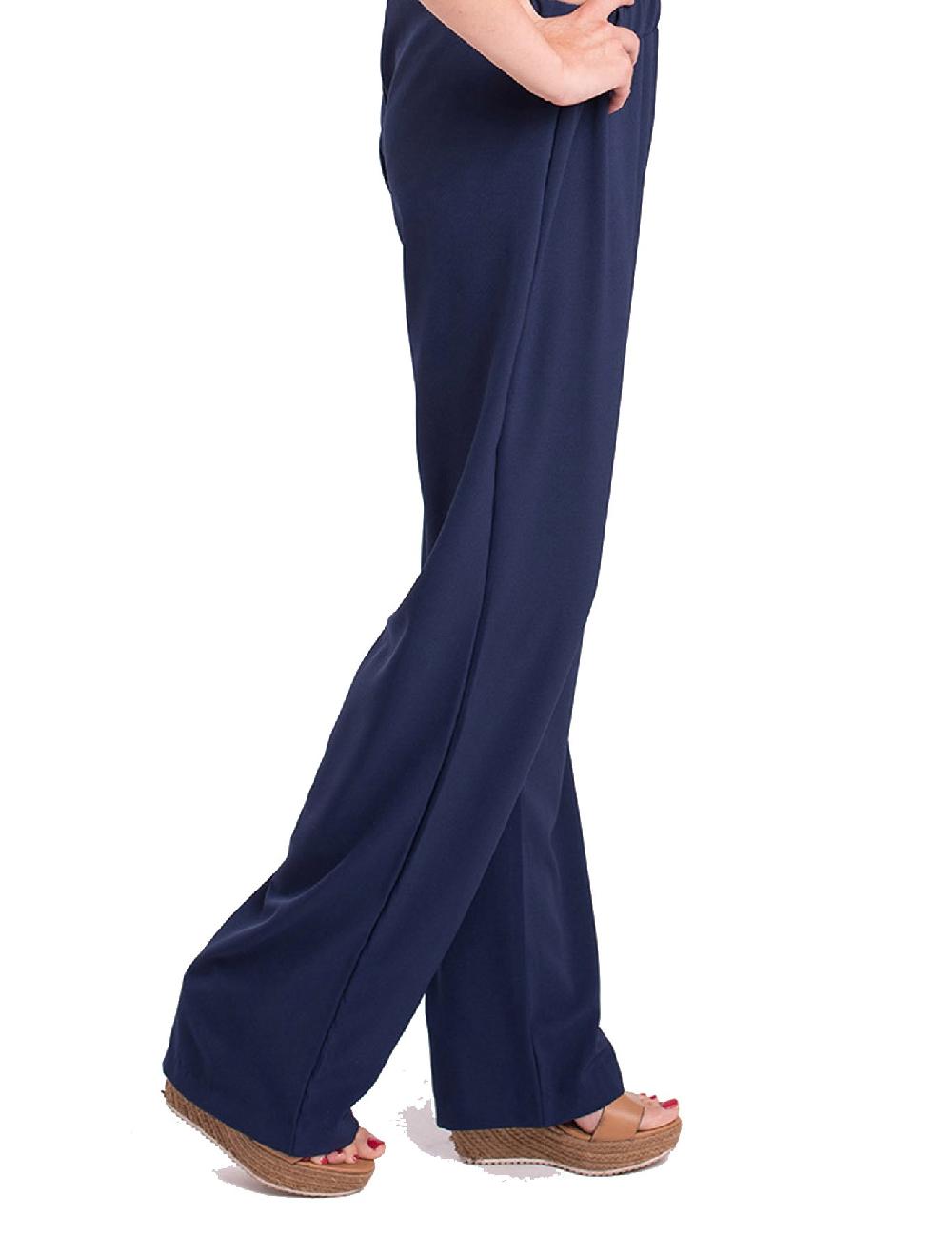 susana escribano Pantalon con goma en color navy