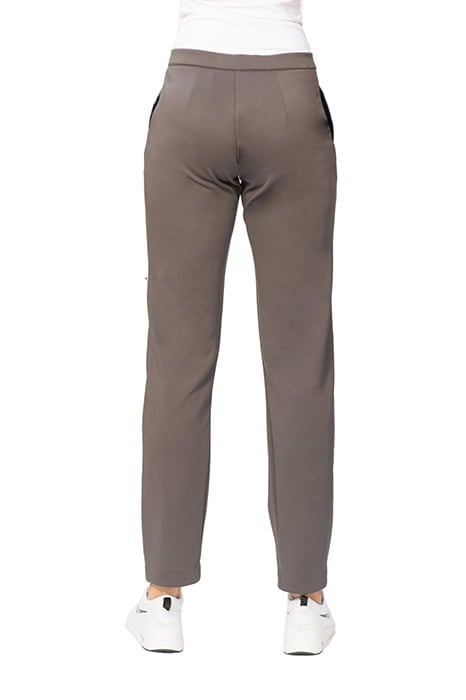 Susana Escribano Pantalon Recto Gris Oscuro