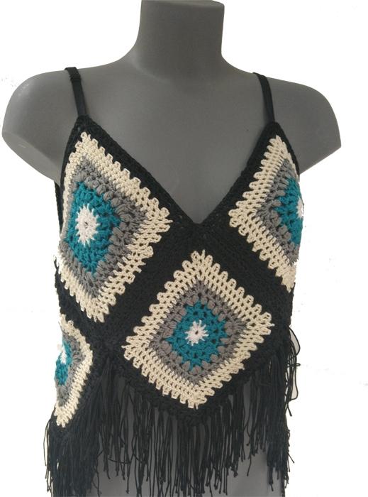 Susana Escribano Top. Blusa Exclusiva De Chochet