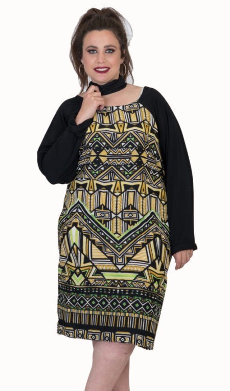 Susana Escribano Vestido Amarillo De Manga Larga