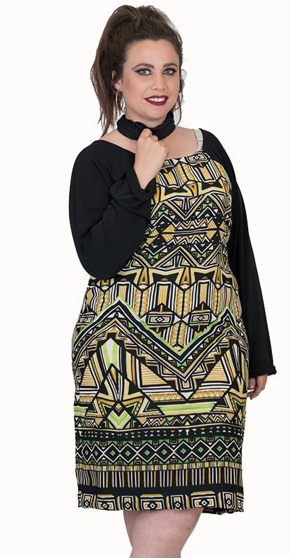 Susana Escribano Vestido Amarillo De Manga Larga