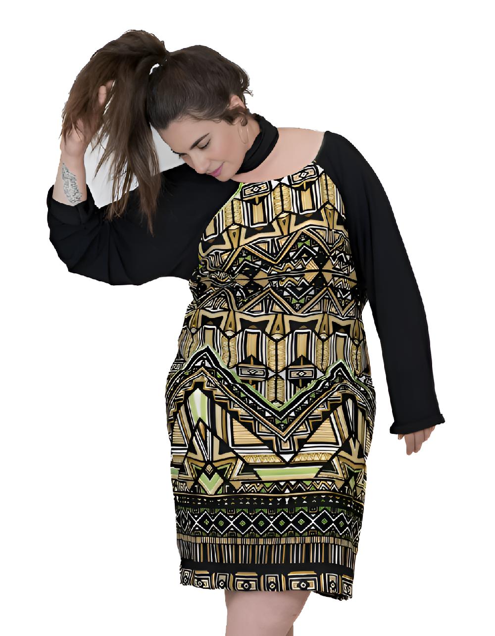 susana escribano Vestido amarillo de manga larga