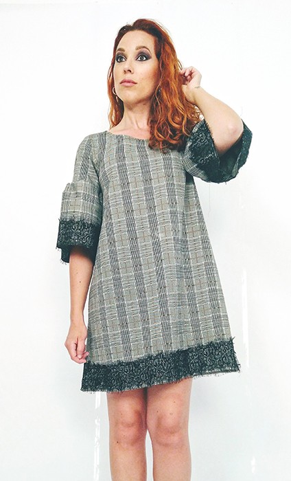 Susana Escribano Vestido Camisero Cuadros Mujer