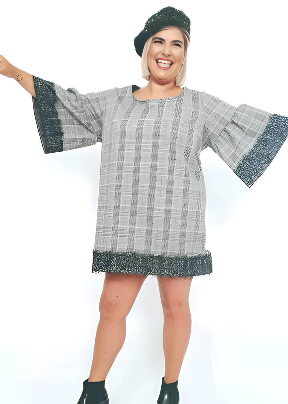 susana escribano Vestido camisero cuadros mujer