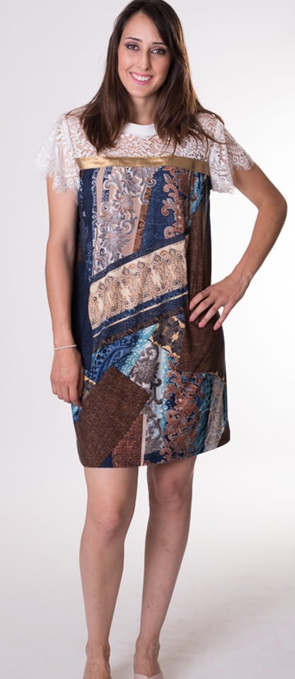 Susana Escribano Vestido Con Canesu En Blonda