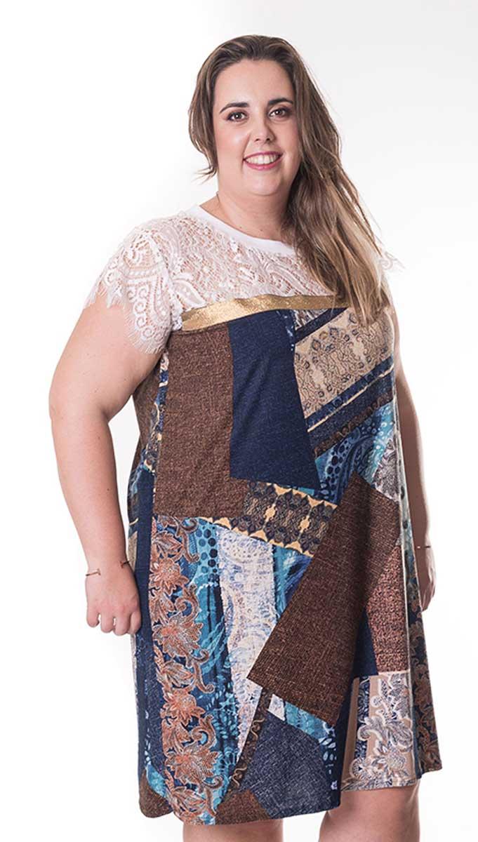 Susana Escribano Vestido Con Canesu En Blonda