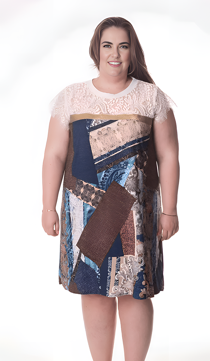 susana escribano Vestido con canesu en blonda