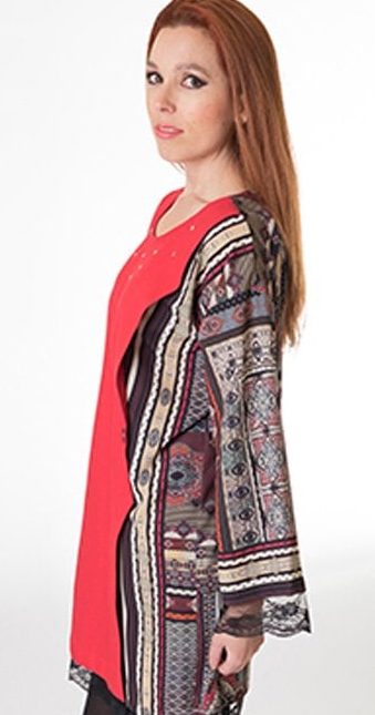 Susana Escribano Vestido De Pique En Color Rojo