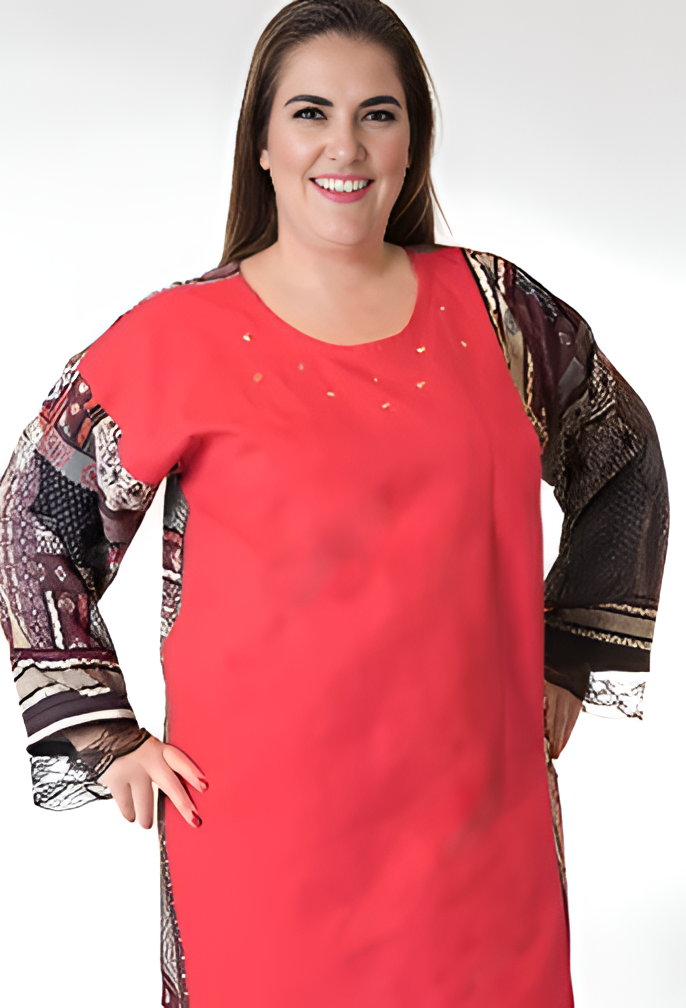 susana escribano Vestido de pique en color rojo