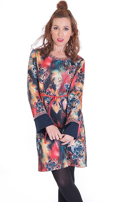 Susana Escribano Vestido Estampado. De Linea A