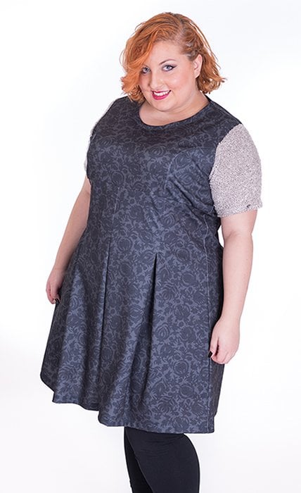 Susana Escribano Vestido Falda Con Pliegues