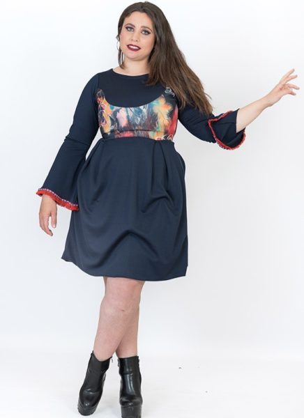 Susana Escribano Vestido Globo Con Estampado