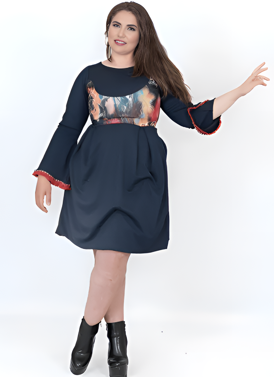 susana escribano Vestido globo con estampado