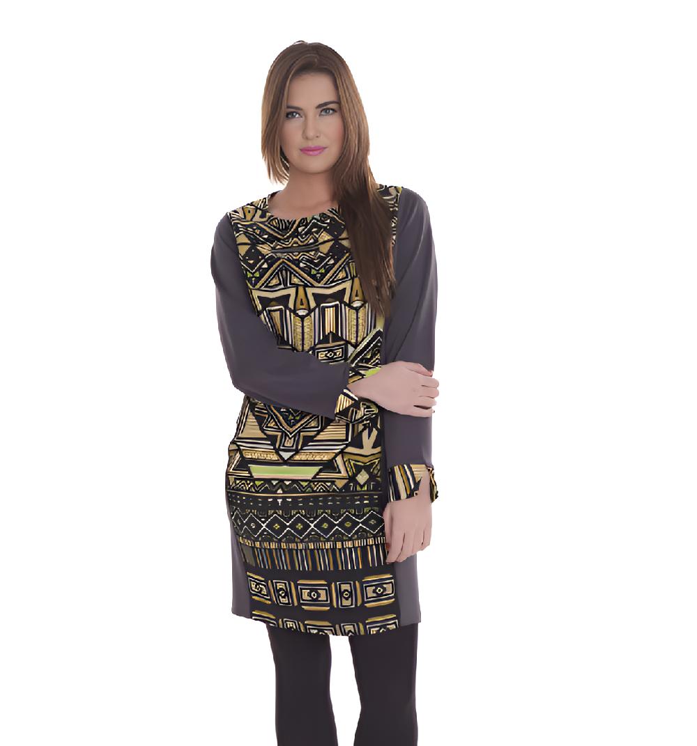 susana escribano Vestido-invierno tonos amarillos