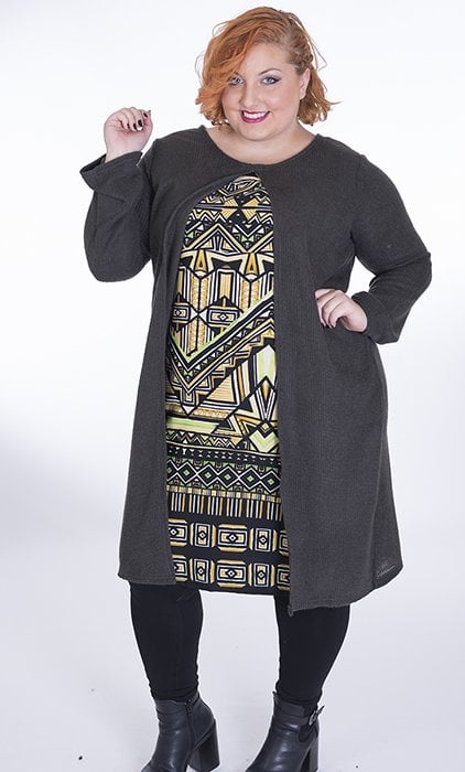 Susana Escribano Vestido Mujer Abrigo Sobrepuesto