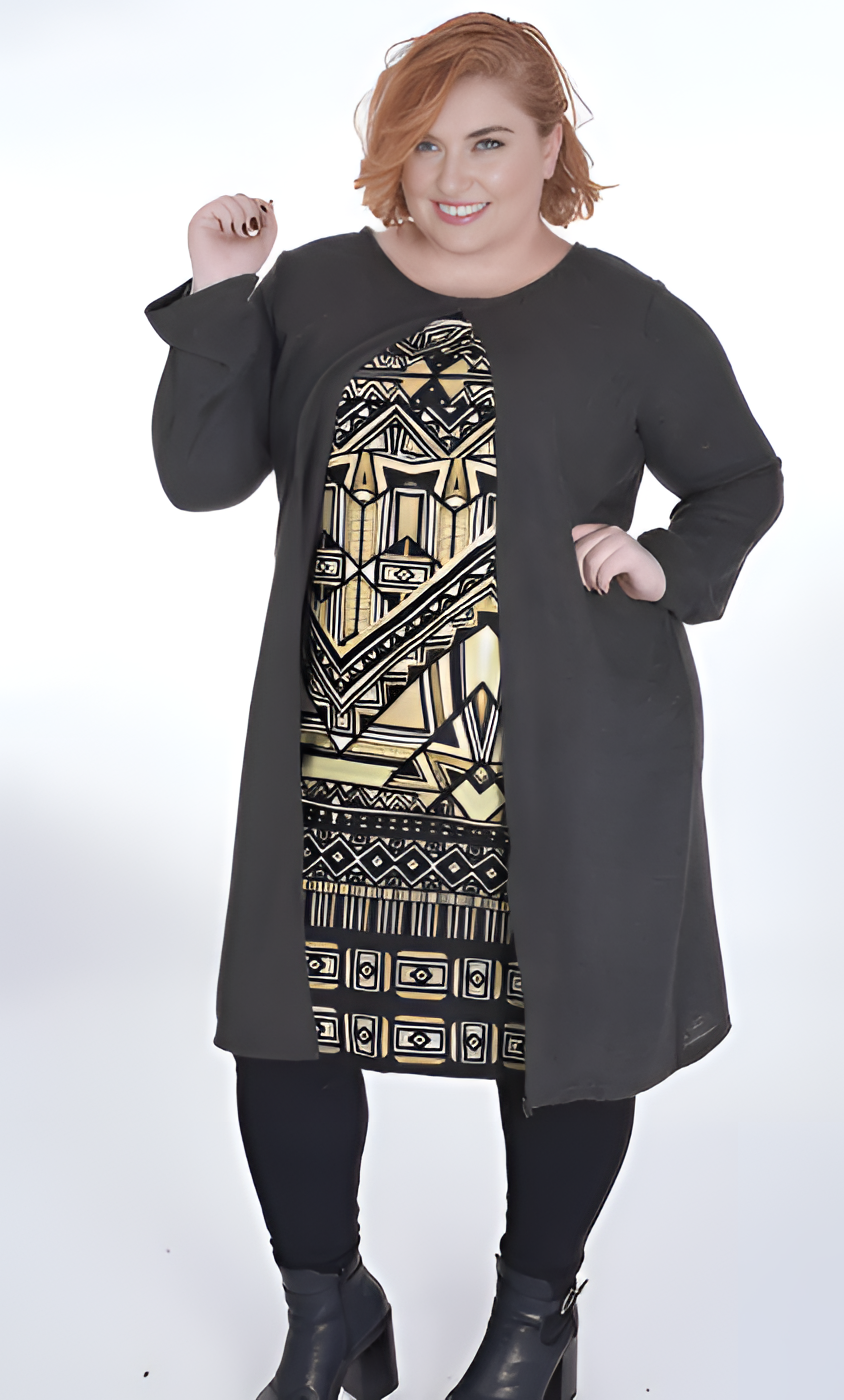 susana escribano Vestido mujer abrigo sobrepuesto