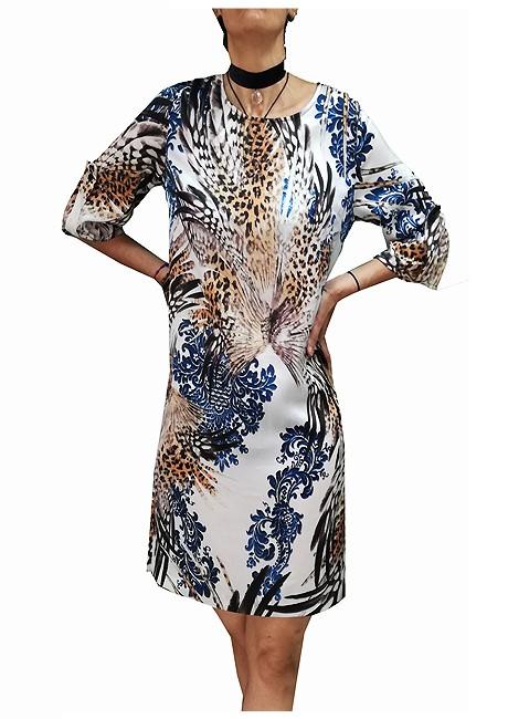 Susana Escribano Vestido Recto De Estampado Animal