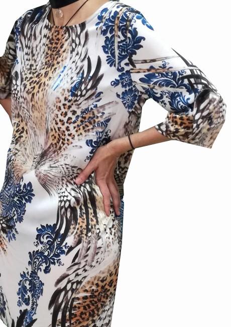 Susana Escribano Vestido Recto De Estampado Animal