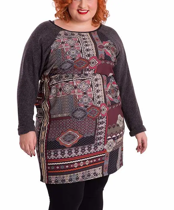 susana escribano Tejido fino para vestido. Tonos grises granates