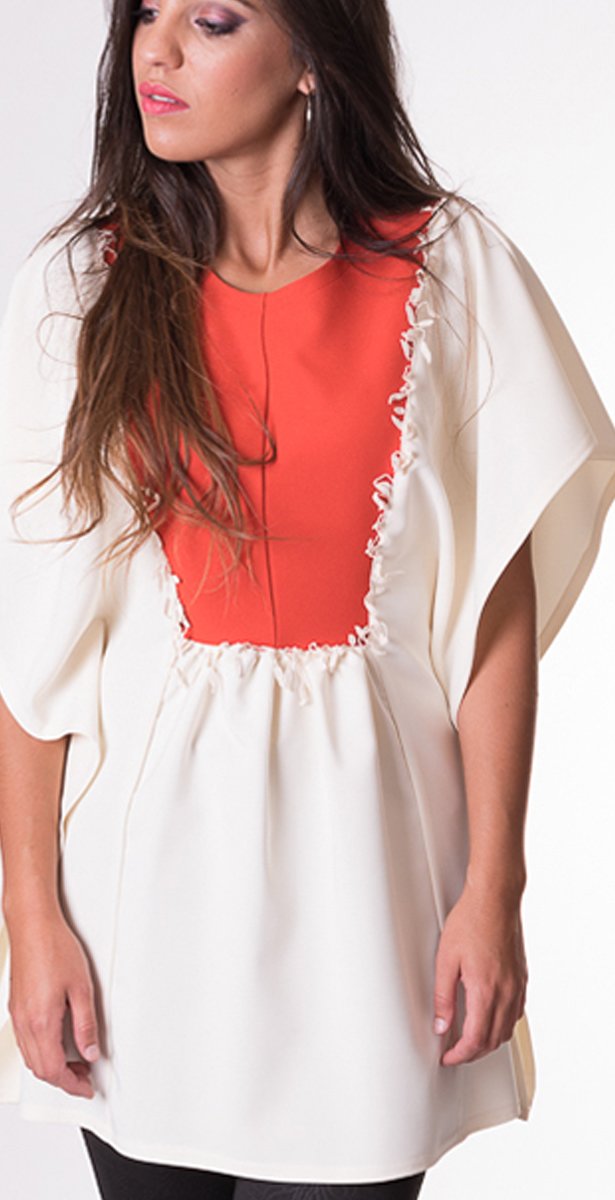 Susana Escribano Una Blusa Original Diferente. Naranja