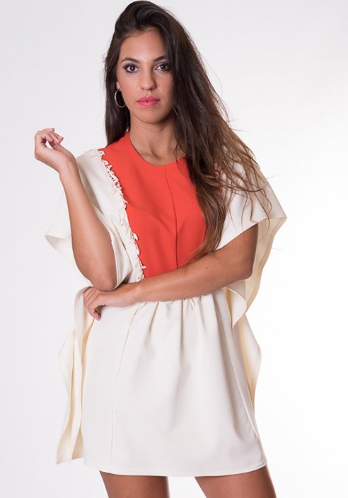 susana escribano Una blusa original diferente. Naranja
