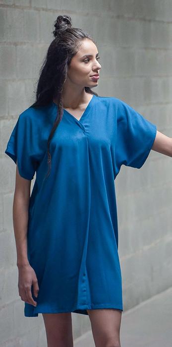 susana escribano Vestido casual azul electrico. Rebajas