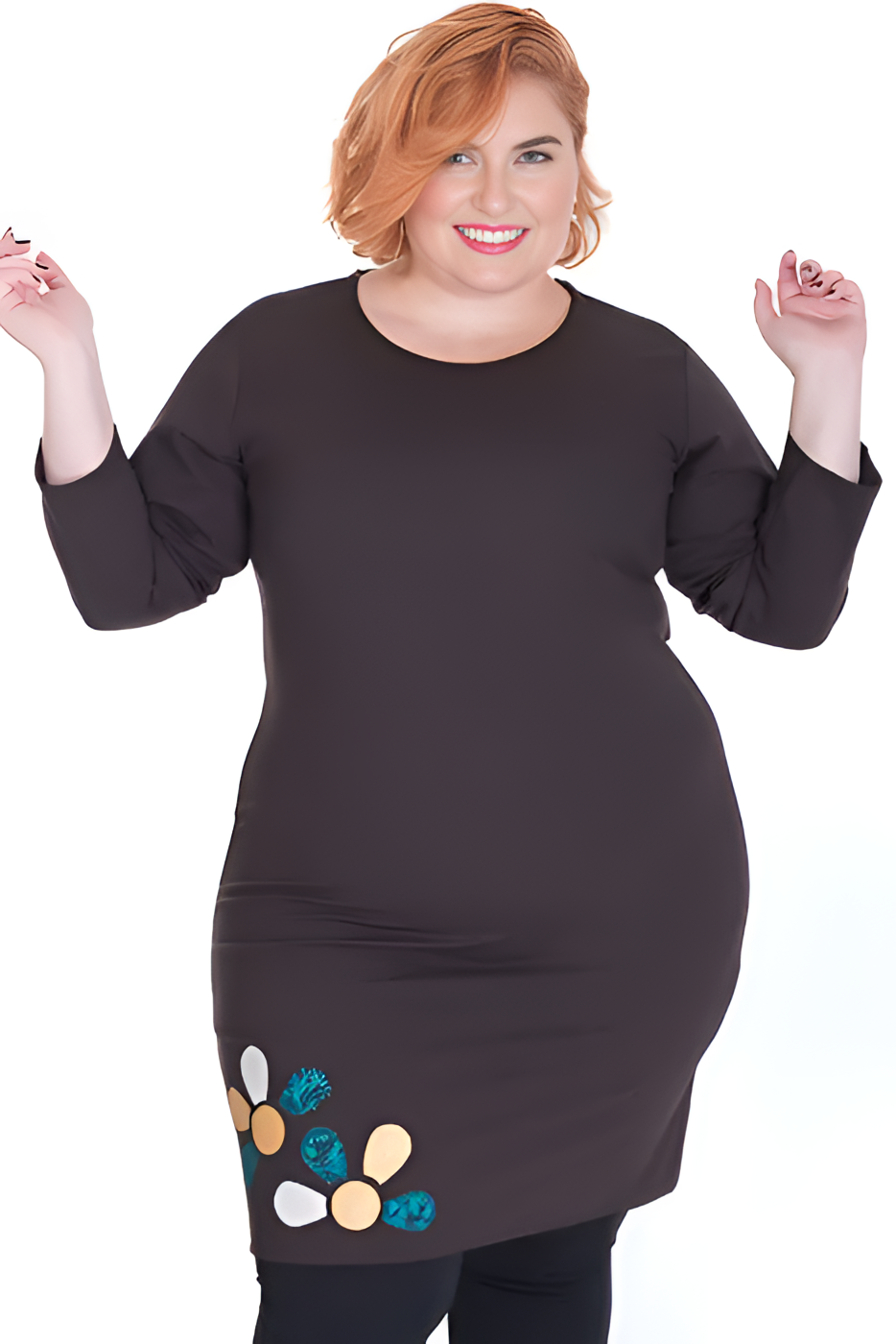 susana escribano Vestido con flor tejido en spandex