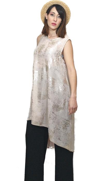 susana escribano Vestido dorado largo informal. ofertas de ropa en línea