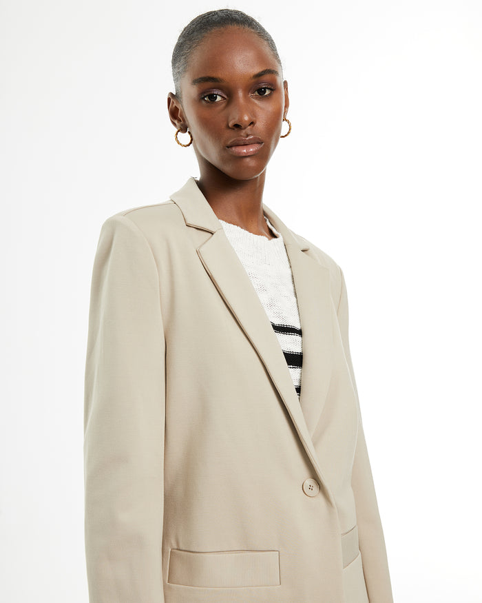 System Action Americana Recta Con Cierre Frontal Cruzado Con Botones