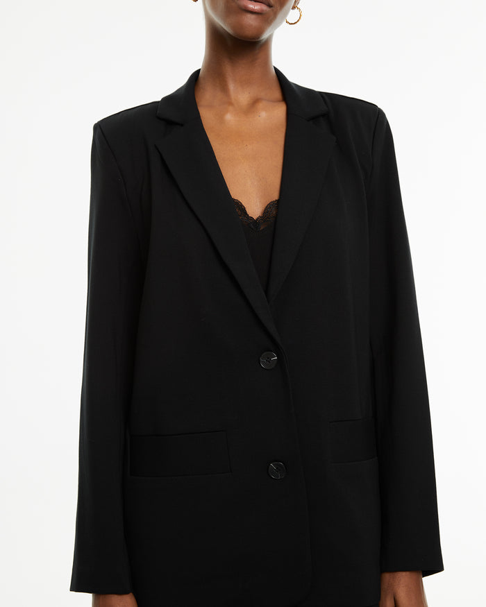 System Action Americana Recta Con Cierre Frontal Cruzado Con Botones