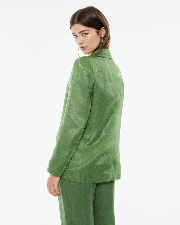 System Action Americana Recta Jacquard Con Cierre Botones Delanteros