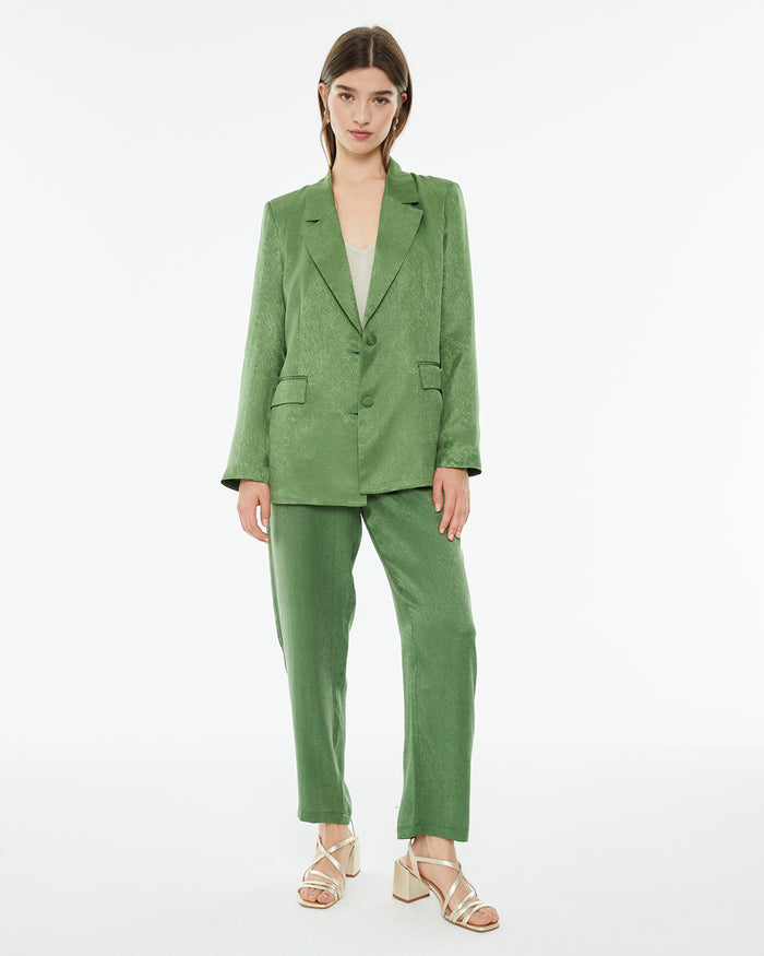 system action Americana recta jacquard con cierre botones delanteros