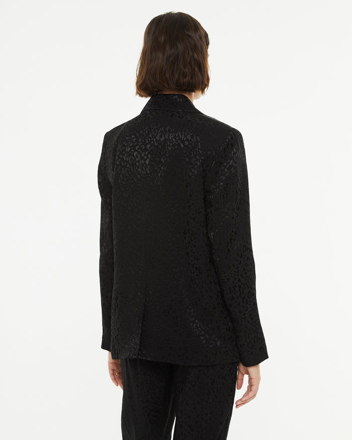 System Action Americana Recta Jacquard Satianada Tejido Animal Print