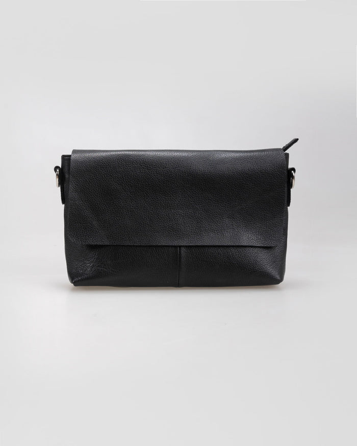 system action Bolso piel mediano estilo bandolera cierre botón