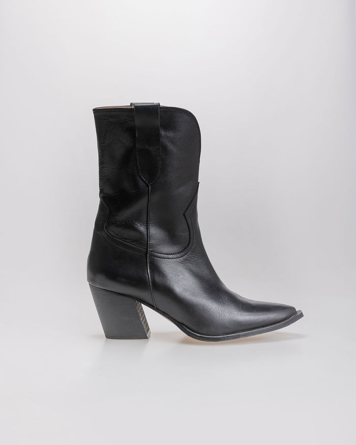 System Action Botín Cowboy De Ante Acabado En Punta Con Tacón