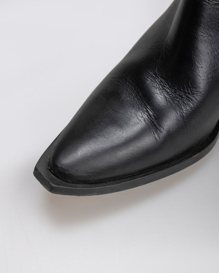 System Action Botín Cowboy De Ante Acabado En Punta Con Tacón