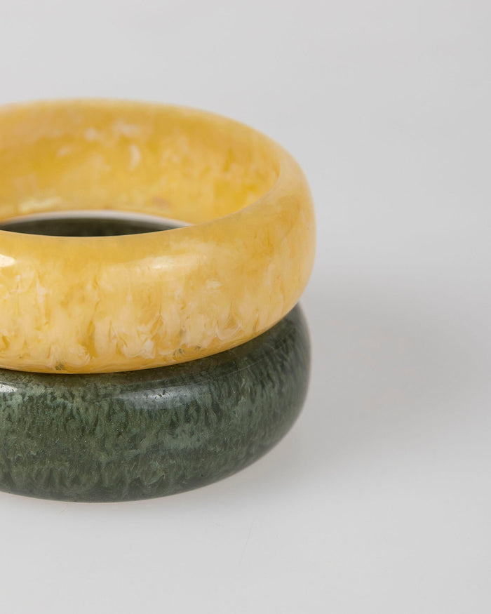 System Action Brazaletes Rígidos Color Verde Y Amarillo