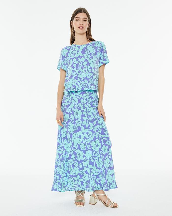 System Action Camisa De Manga Corta Estampado Floral Grande