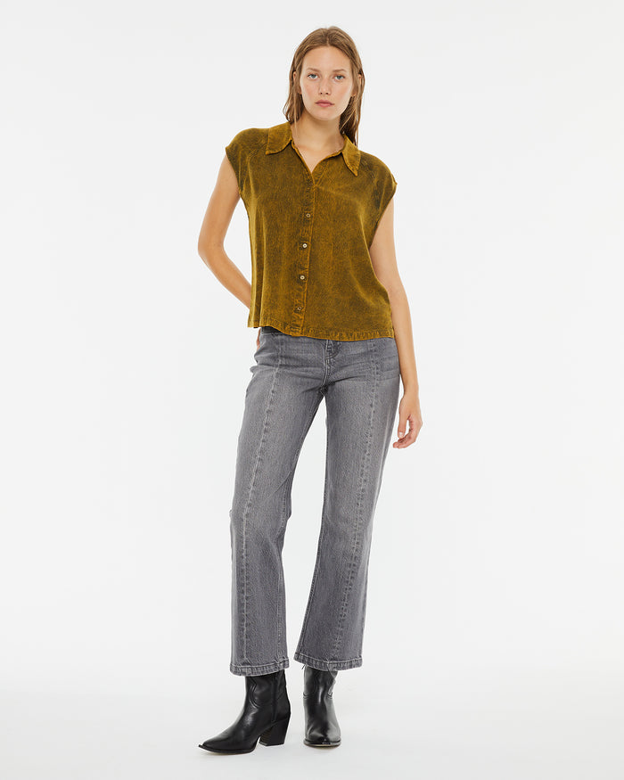 System Action Camisa Fluida Oversize Hombros Caídos