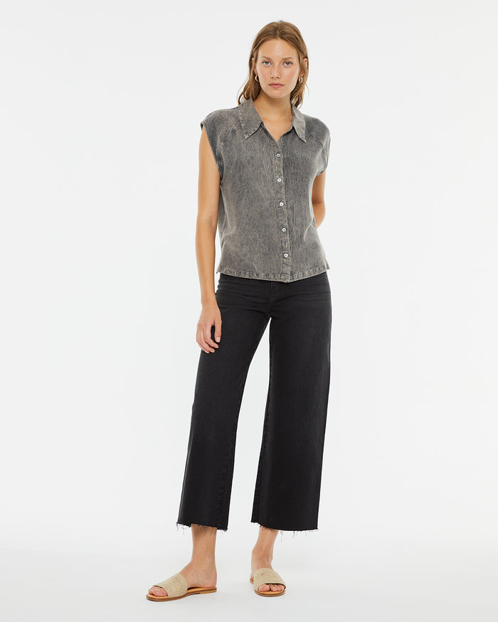 System Action Camisa Fluida Oversize Hombros Caídos