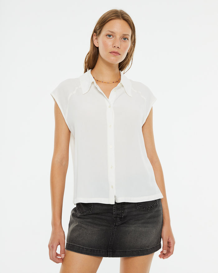 system action Camisa fluida oversize hombros caídos