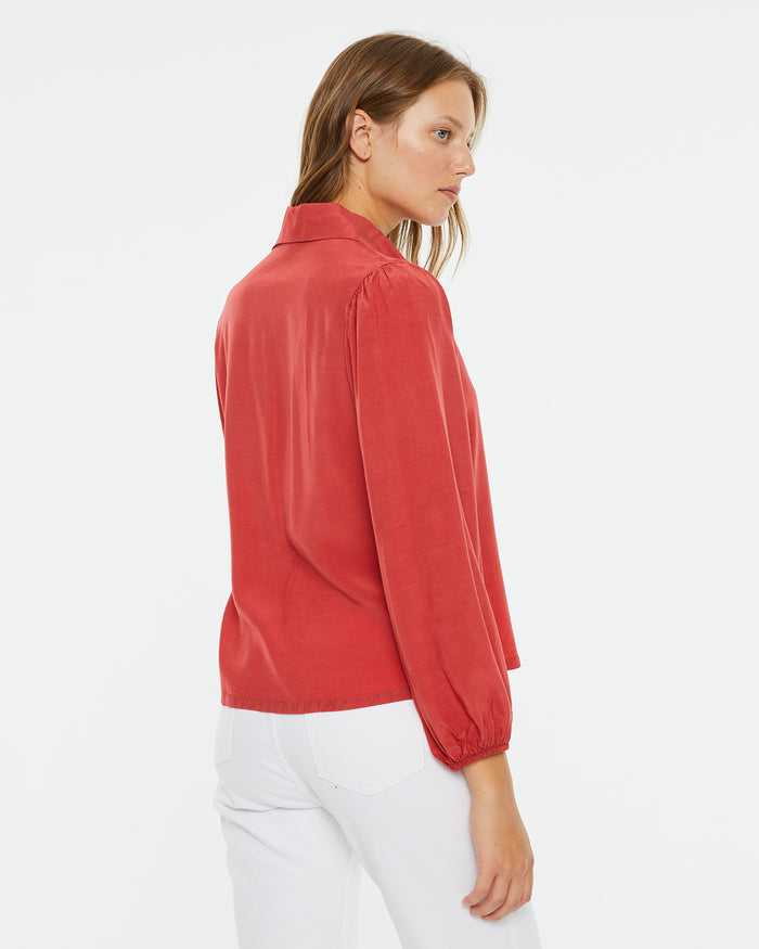 System Action Camisa Manga Larga Con Botones Efecto Lavado