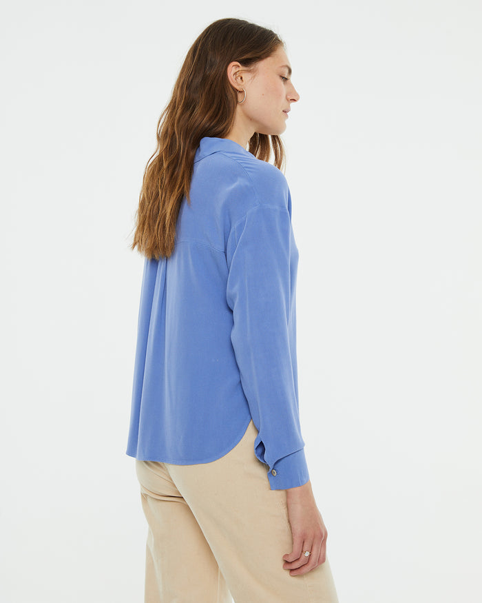 System Action Camisa Oversize Fluida Cuello Camisero