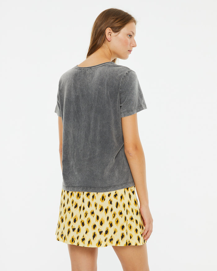 System Action Camiseta Algodón Orgánico Gris Estampado Motera