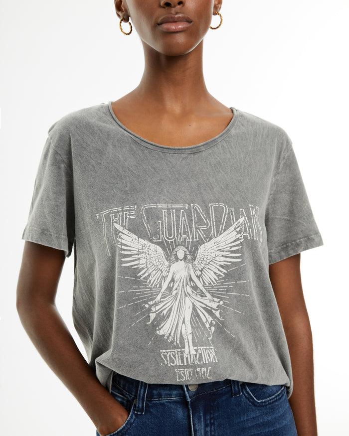 System Action Camiseta Algodón Orgánico Print ángel