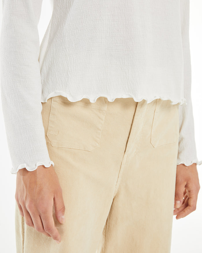 System Action Camiseta De Manga Larga Con Cuello Perkins